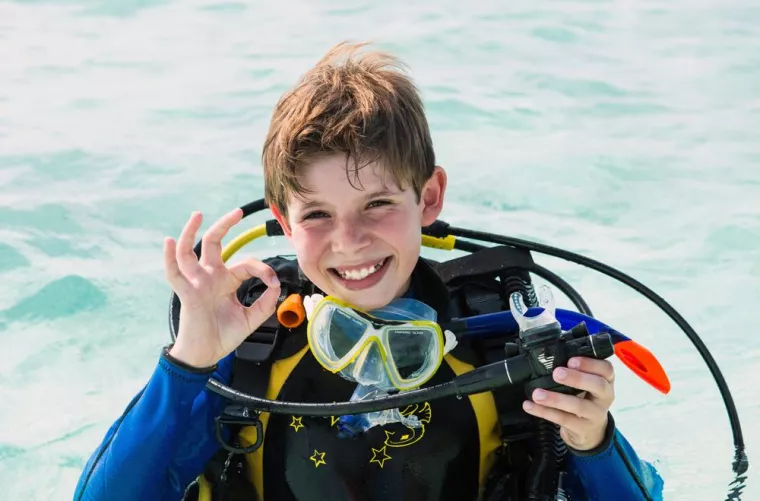 Baptême de plongée pour débutants et enfants avec moniteur diplômé lors de vacances, Propriano, TORRA DIVING